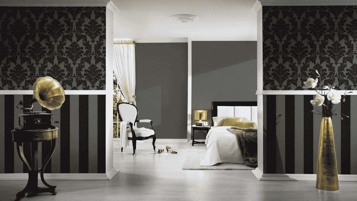 A.S. Création Unitapete Uni einfarbig Grau 335408 Tapete Castello Wandtapete