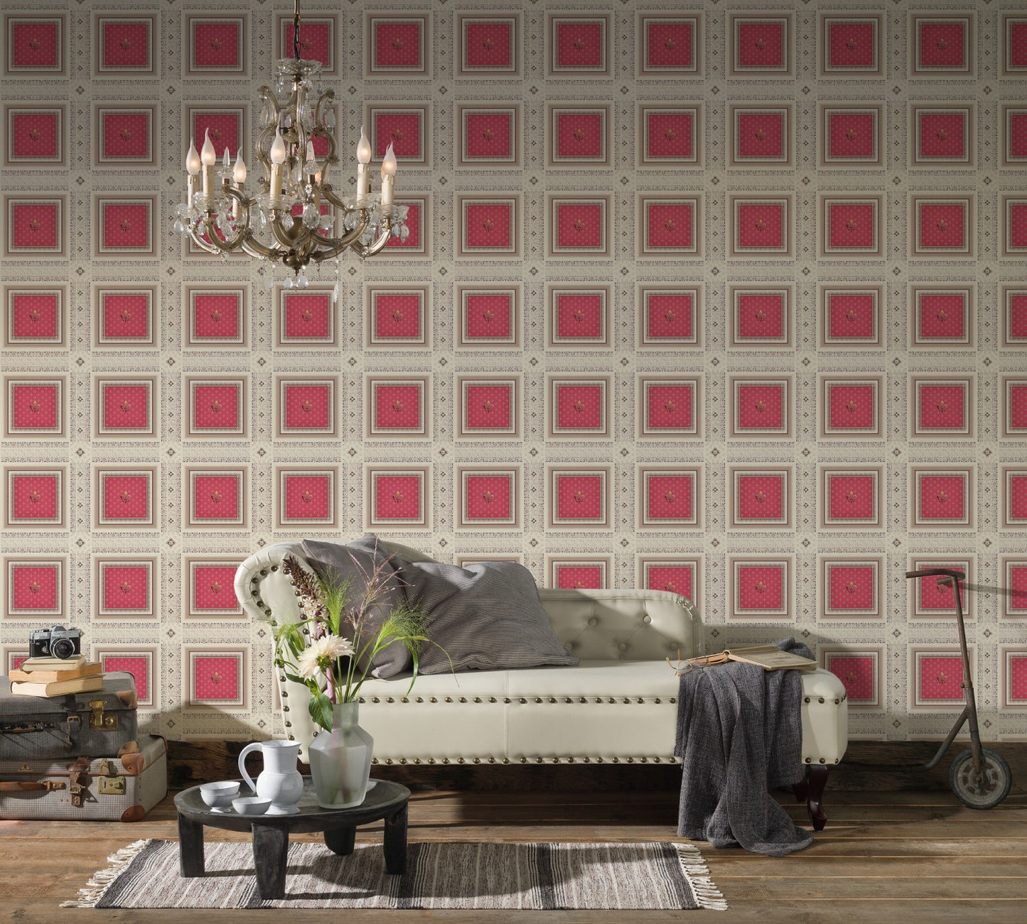 Geometrische Tapete Rot Vliestapete 335413 Wandtapete A.S. Création Tapete