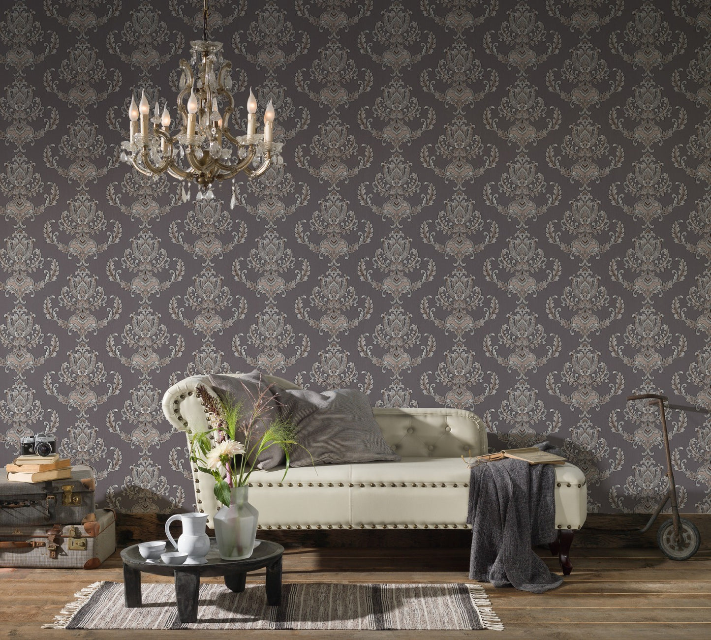 Barocktapete Silber Vliestapete 335465 Wandtapete A.S. Création Tapete