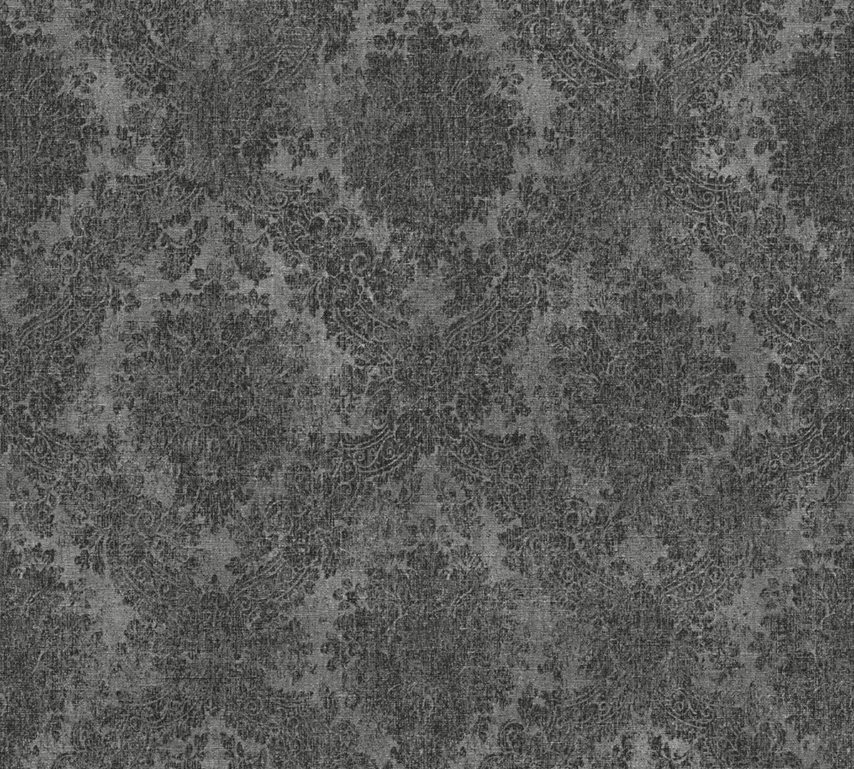 A.S. Création Grau Schwarz Silber 336078 Tapete Wand Designbook Muster Barock