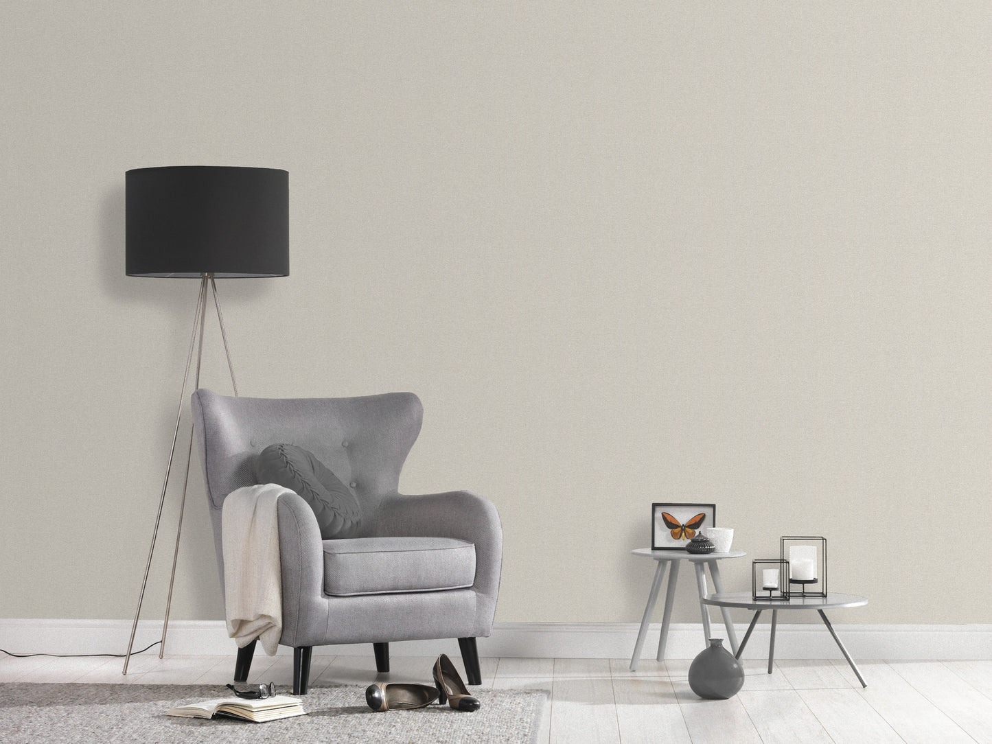 A.S. Création Unitapete Uni Beige 336095 Wandtapete Vlies Vinyl Rolle Tapete