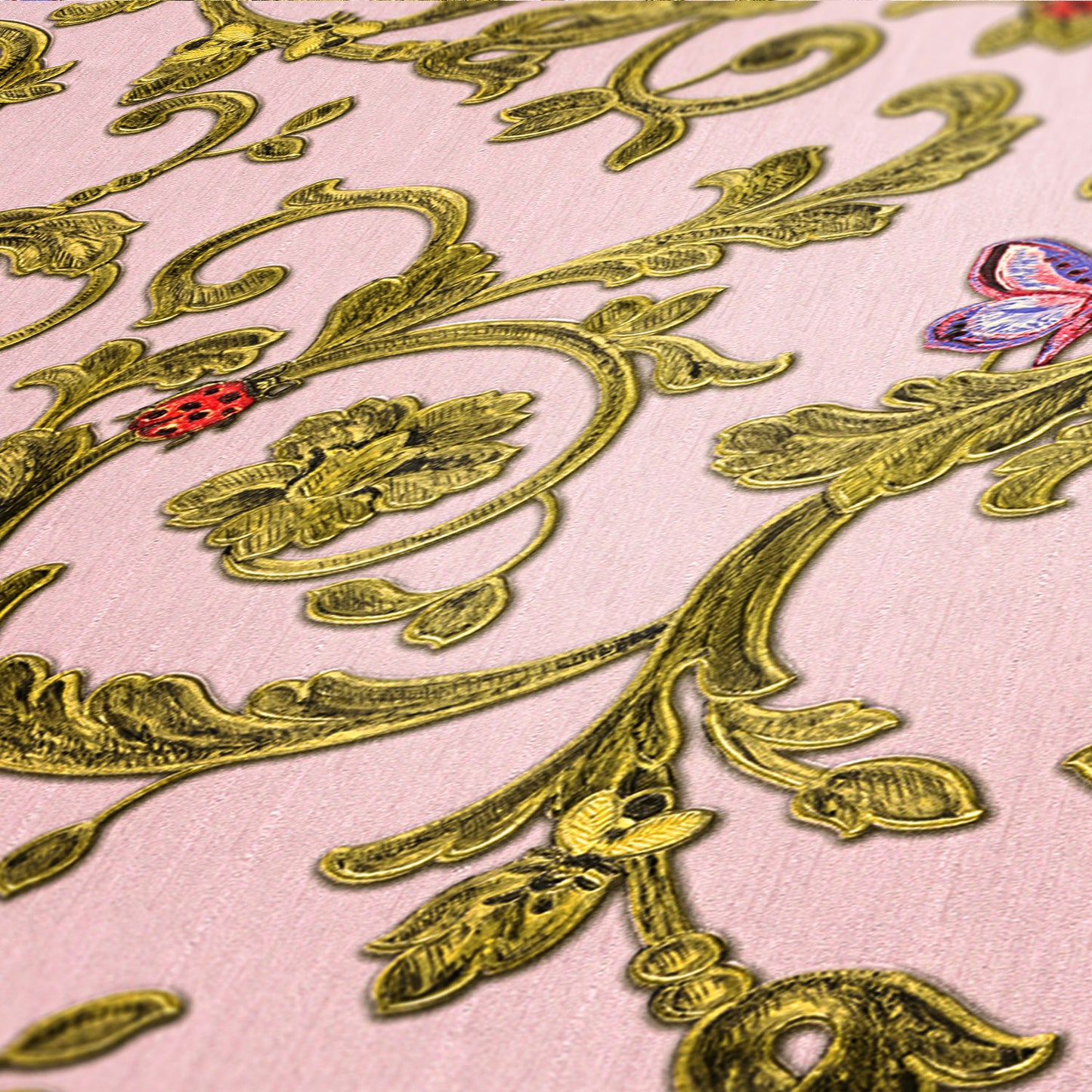 Versace Home Barocktapete Rosa 343254 Luxus Vlies Designertapete Tapete Design