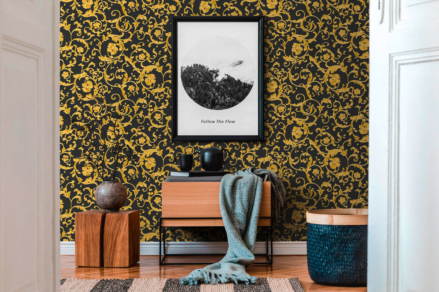 Versace Home Barocktapete Gold 343262 Luxus Vlies Designertapete Tapete Design