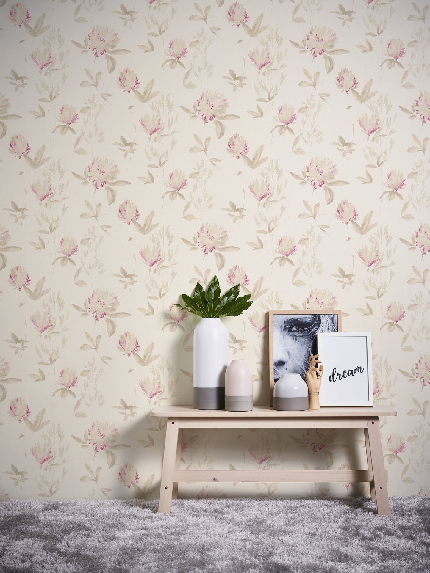 A.S. Création Blumentapete Beige Vliestapete 344983 Wandtapete