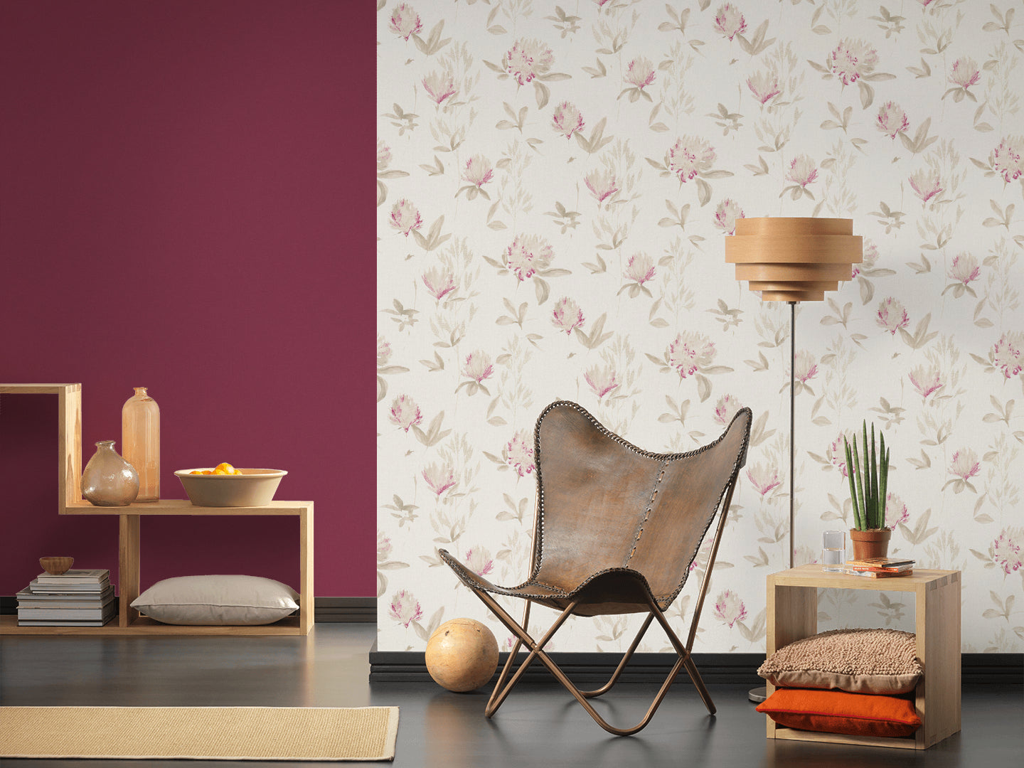 A.S. Création Blumentapete Beige Vliestapete 344983 Wandtapete