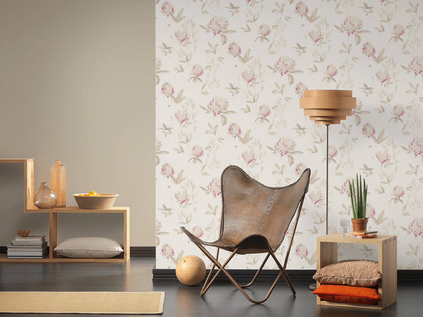A.S. Création Blumentapete Beige Vliestapete 344983 Wandtapete