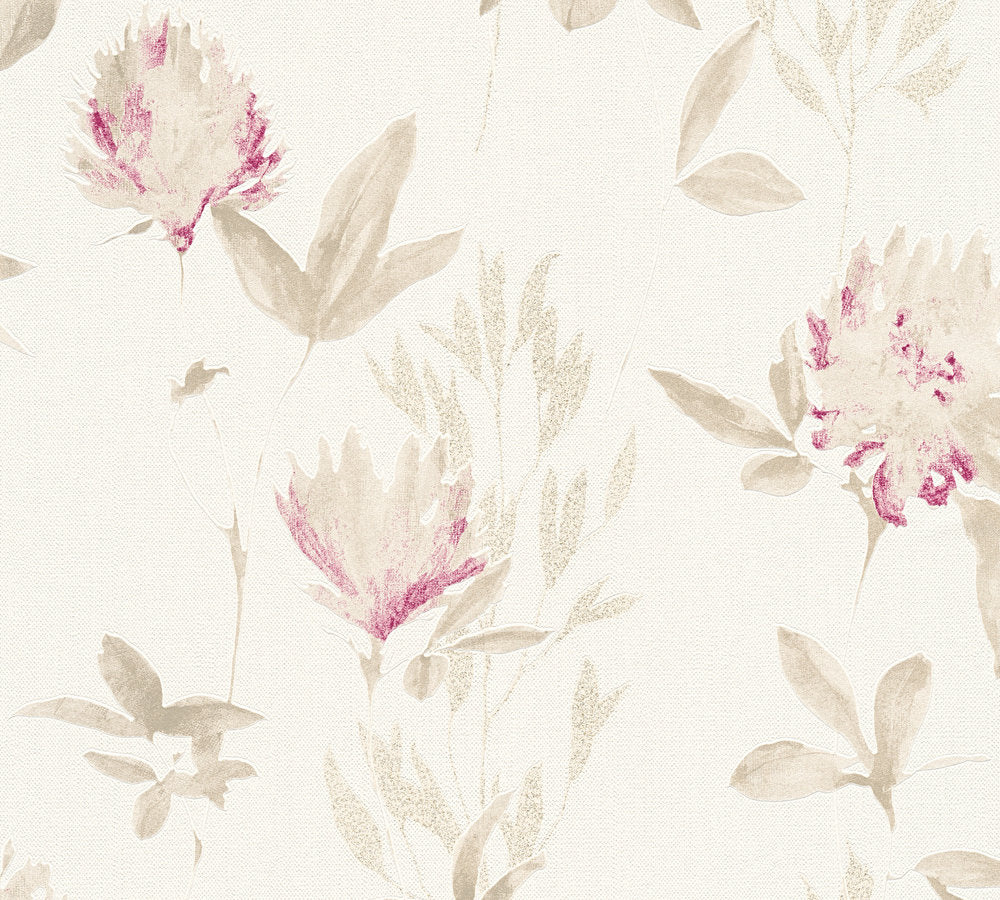 A.S. Création Blumentapete Beige Vliestapete 344983 Wandtapete