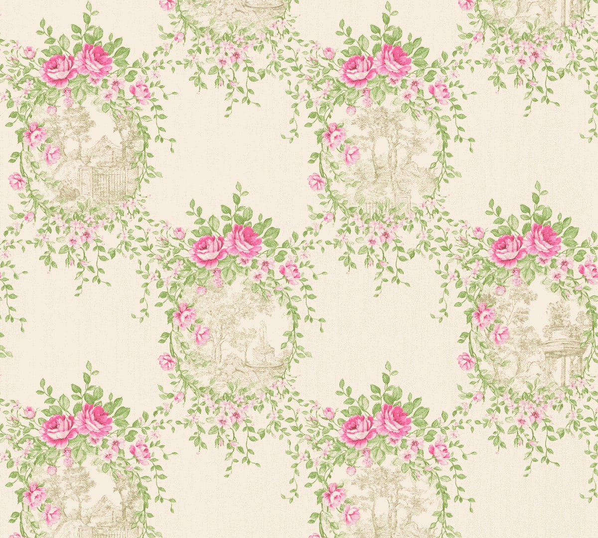 A.S. Création Blumentapete Blumen floral Tapete Rosa 344992 Château 5 Wand