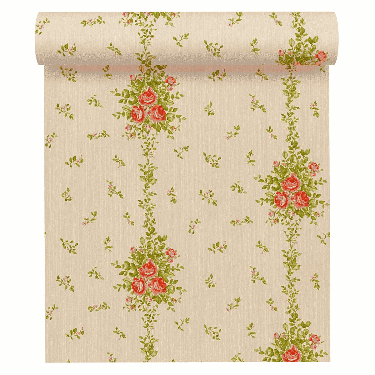 A.S. Création Blumentapete Blumen floral Rot 345001 Tapete Château 5 Wandtapete