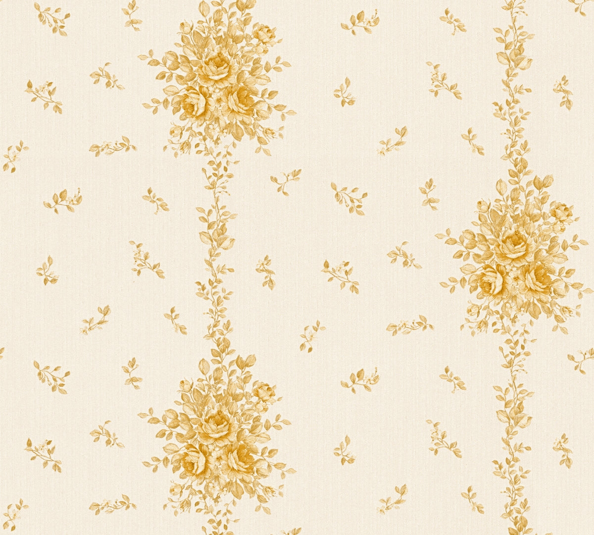 A.S. Création Blumentapete Blumen floral Tapete Gold 345003 Château 5 Wand