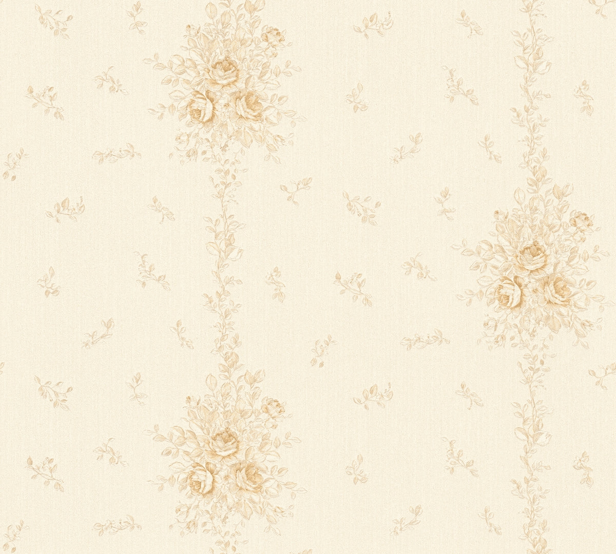 A.S. Création Blumentapete Blumen floral Tapete Gold 345004 Château 5 Wand