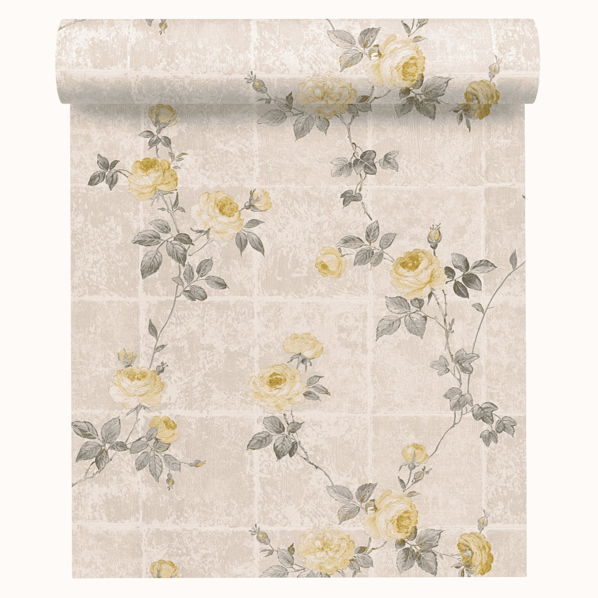 A.S. Création Blumentapete Blumen floral Tapete Gelb 345013 Château 5 Wand