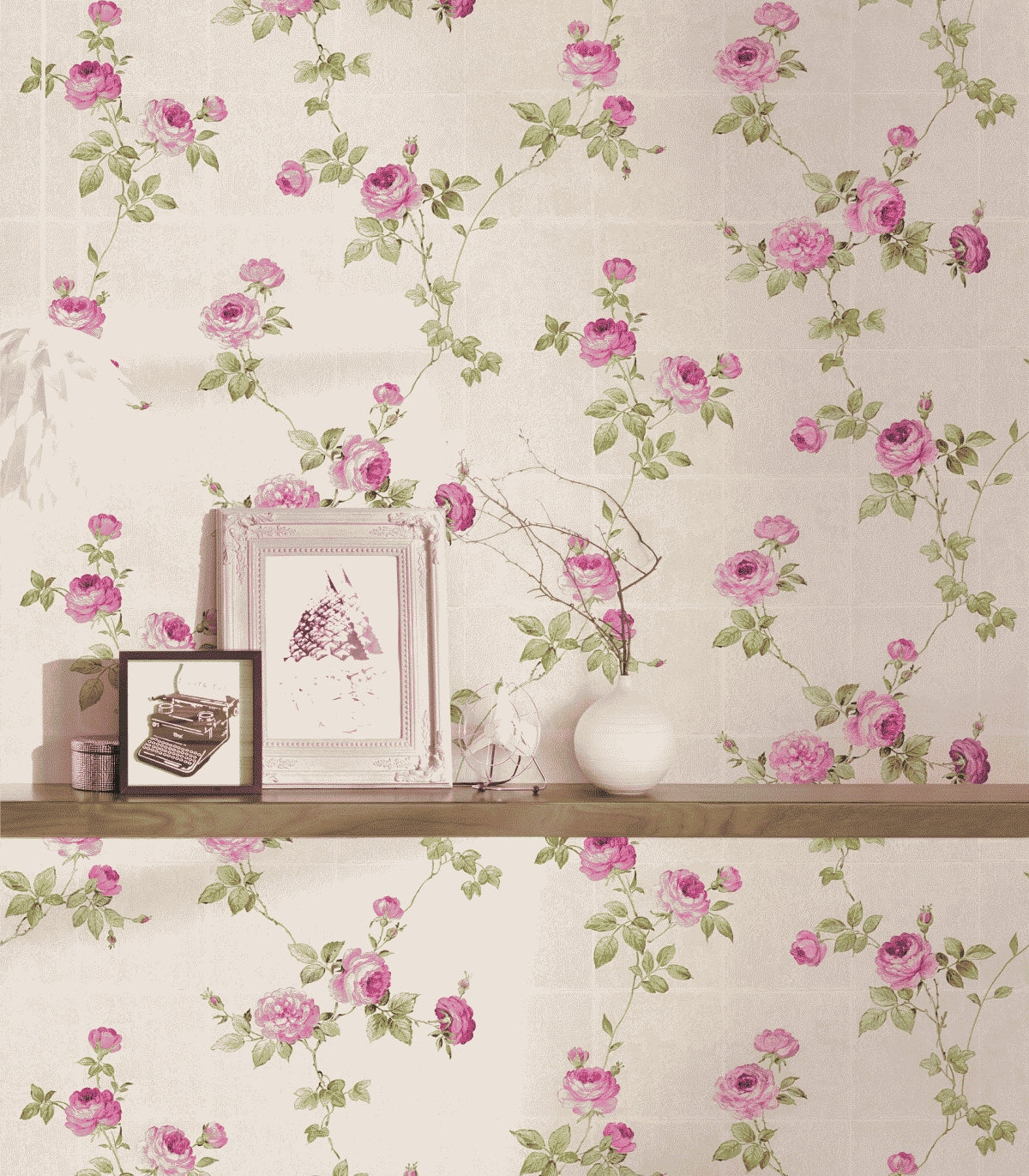 A.S. Création Blumentapete Blumen floral Tapete Rosa 345014 Château 5 Wand