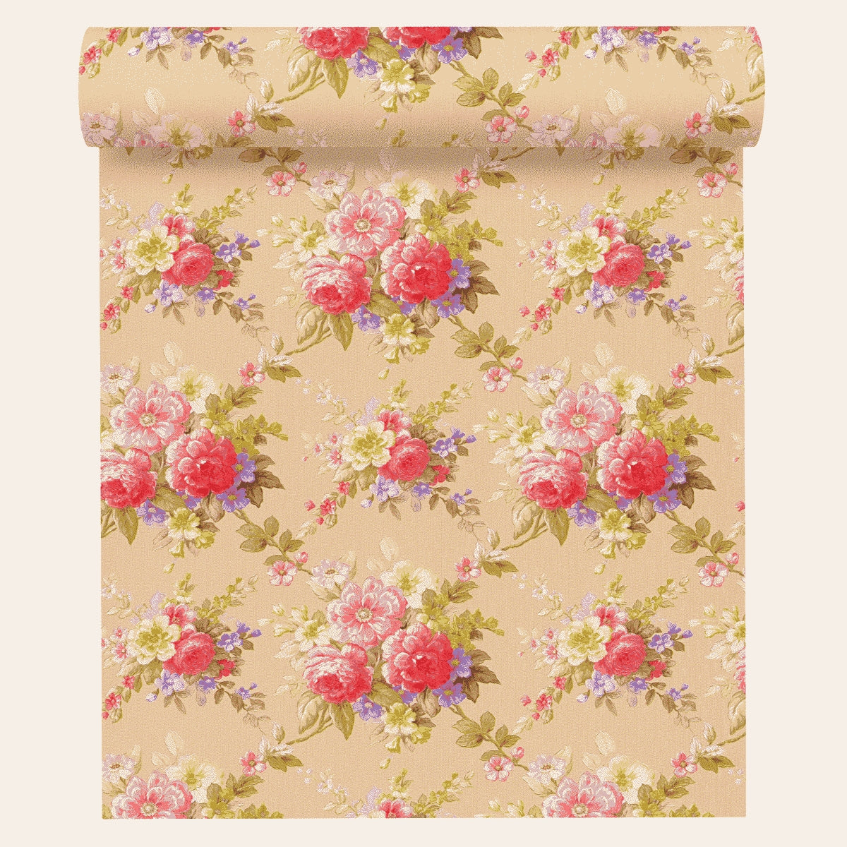 A.S. Création Blumentapete Blumen floral Tapete Bunt 345082 Château 5 Wand