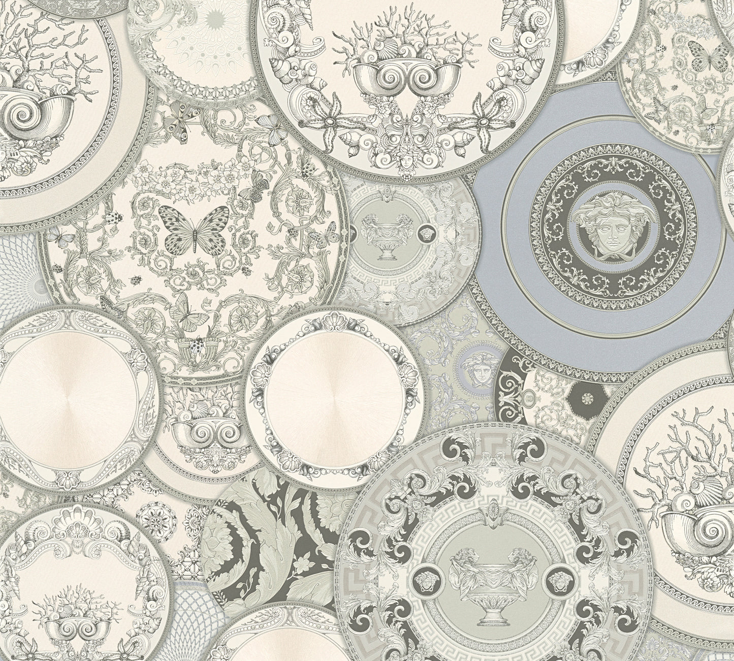 Versace Home Designtapete Silber 349013 Luxus Vlies Designertapete Tapete Design