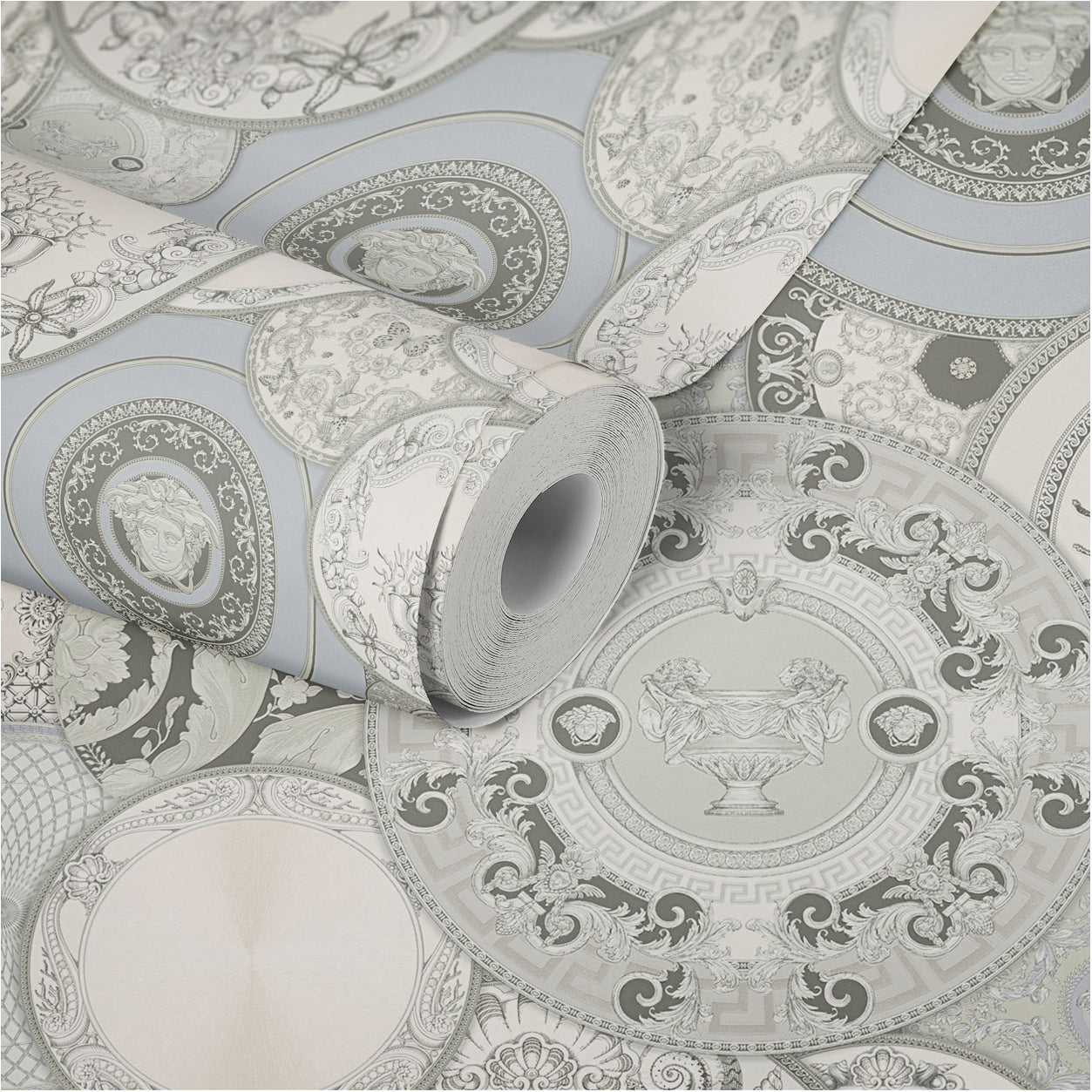 Versace Home Designtapete Silber 349013 Luxus Vlies Designertapete Tapete Design