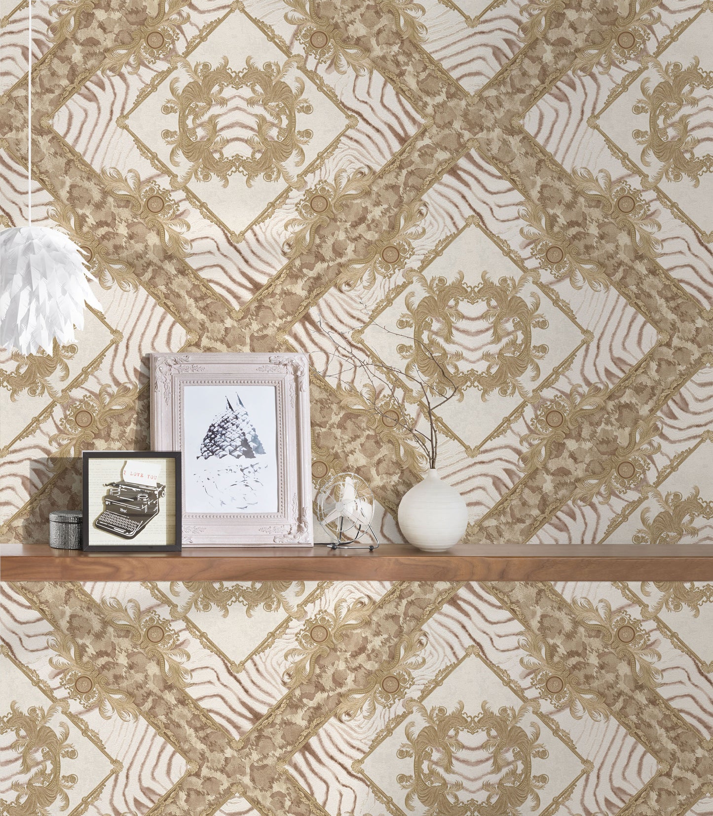 Versace Home Designtapete Beige 349041 Luxus Vlies Designertapete Tapete Design