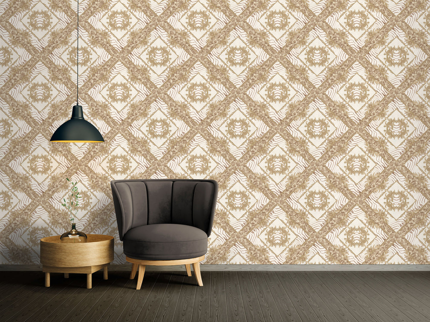 Versace Home Designtapete Beige 349041 Luxus Vlies Designertapete Tapete Design