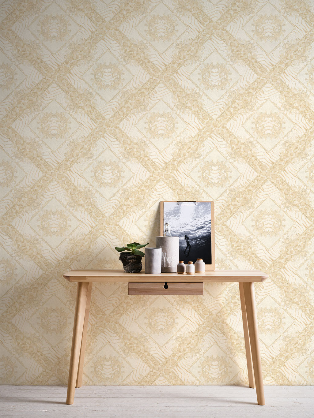 Versace Home Designtapete Beige 349044 Luxus Vlies Designertapete Tapete Design