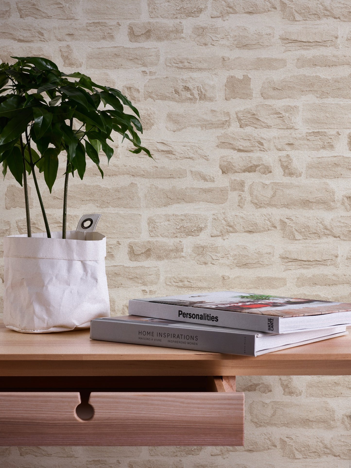 Steintapete Beige Vliestapete 355803 Wandtapete A.S. Création Tapete