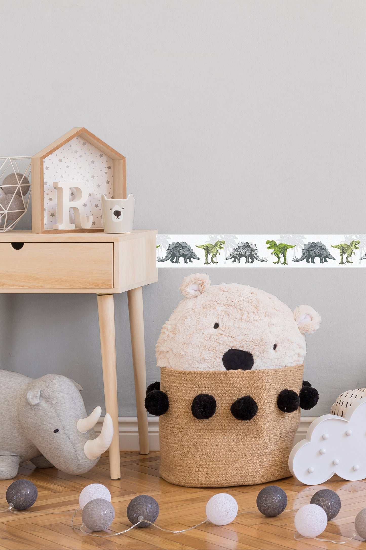 Bordüre Kinderzimmer Borte Grün Dino 358361 Wandtapete A.S. Création Tapete