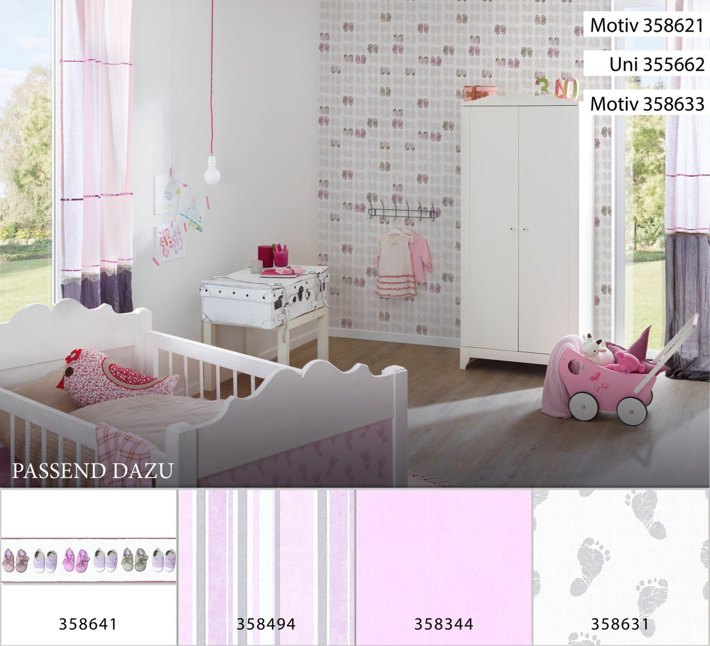 Kinderzimmertapete Rosa Vliestapete 358621 Wandtapete A.S. Création Tapete