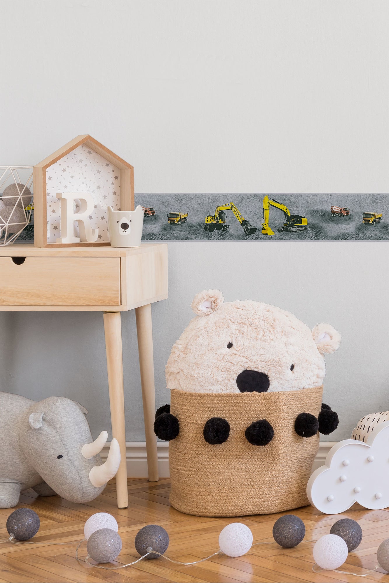 Bordüre Kinderzimmer Tapete Bagger Kran Borte 358711 Wandtapete A.S. Création