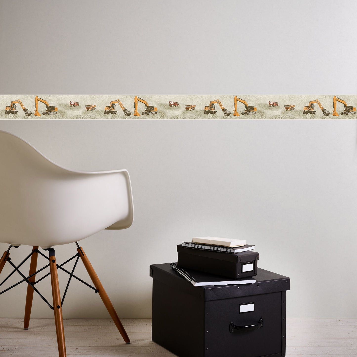 Bordüre Kinderzimmer Tapete Bagger Kran Borte 358712 Wandtapete A.S. Création