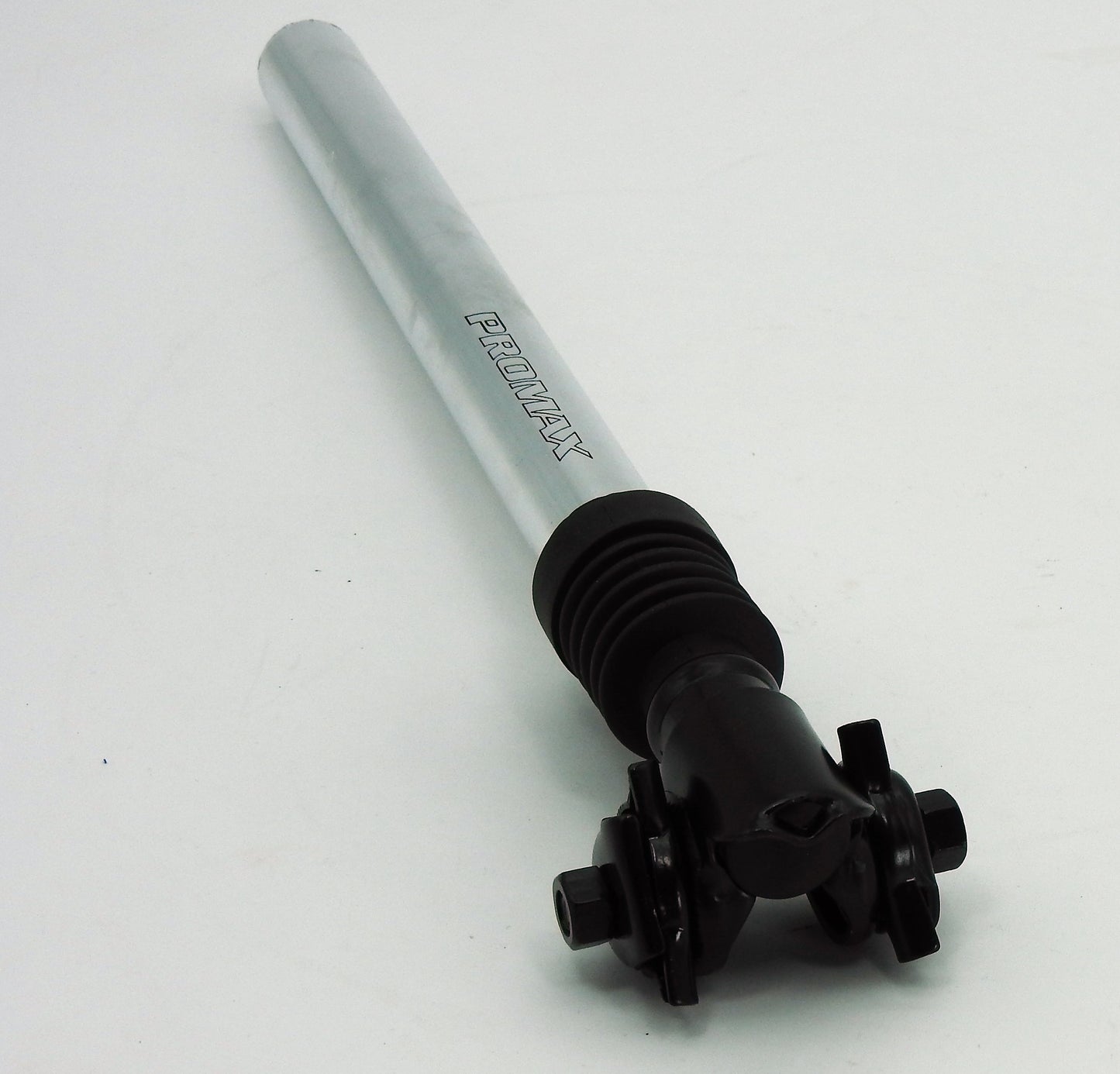 Promax Fahrrad gefederte Sattelstütze mit Kloben Alu Silber Ø25,4-28mm