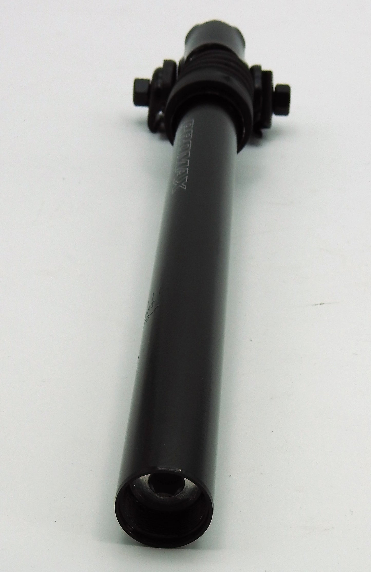 Promax Fahrrad gefederte Sattelstütze mit Kloben Alu Schwarz Ø25,4-28mm