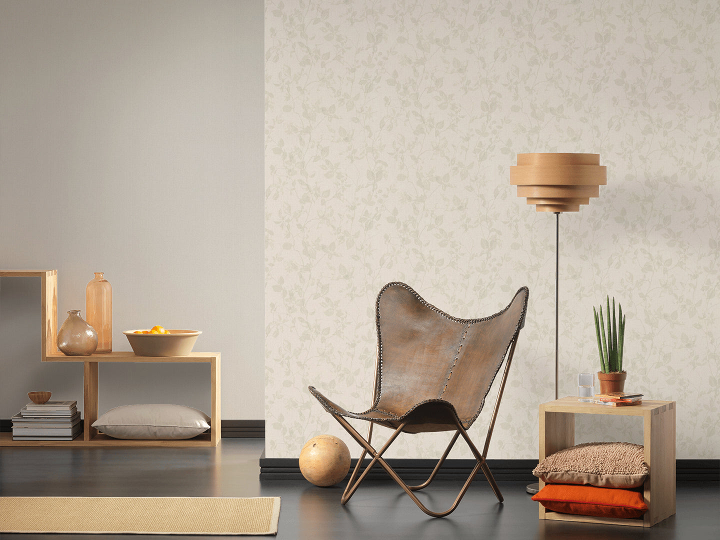 A.S. Création Blumentapete Beige Vliestapete 363974 Wandtapete
