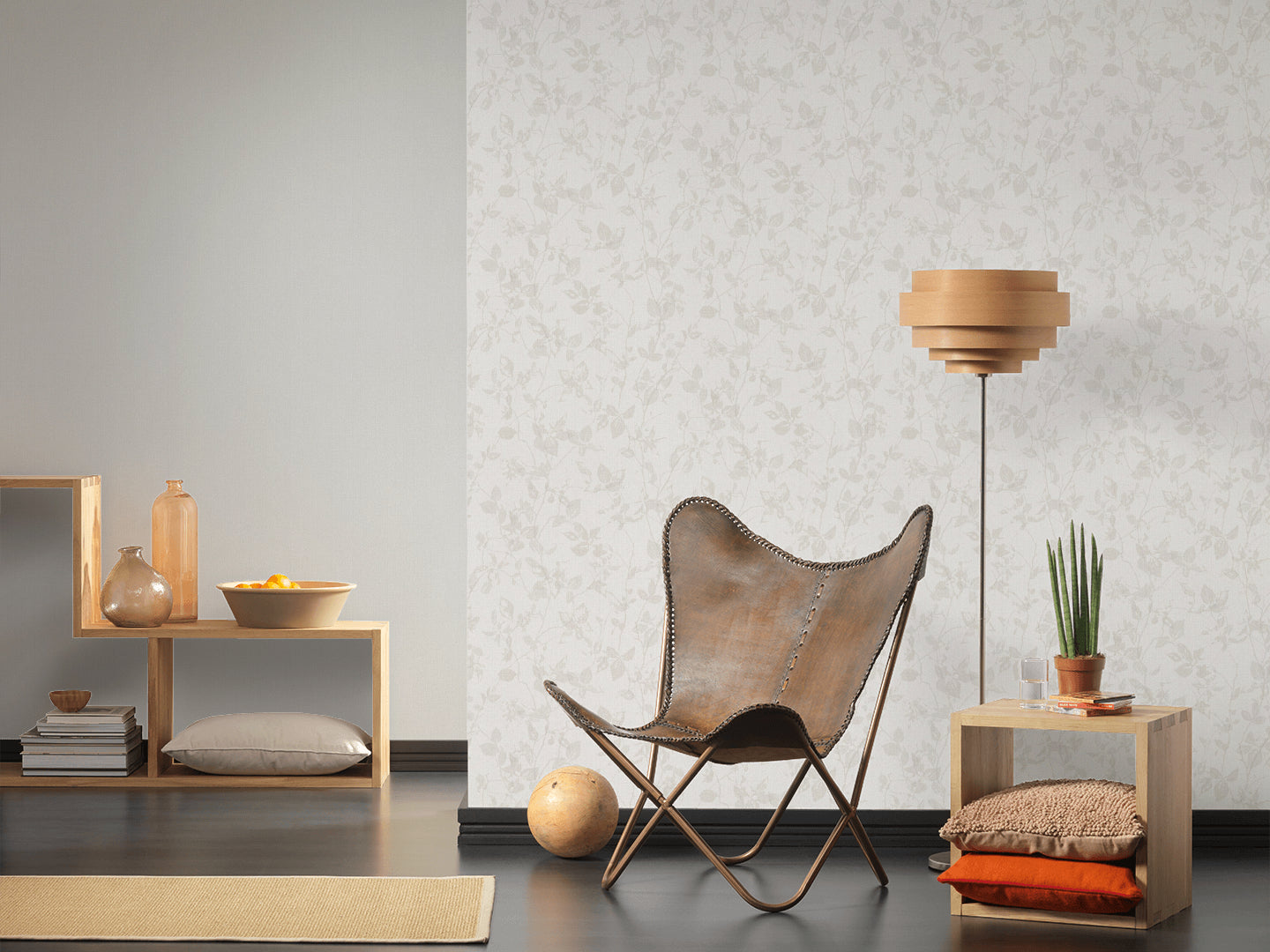 A.S. Création Blumentapete Beige Vliestapete 363975 Wandtapete