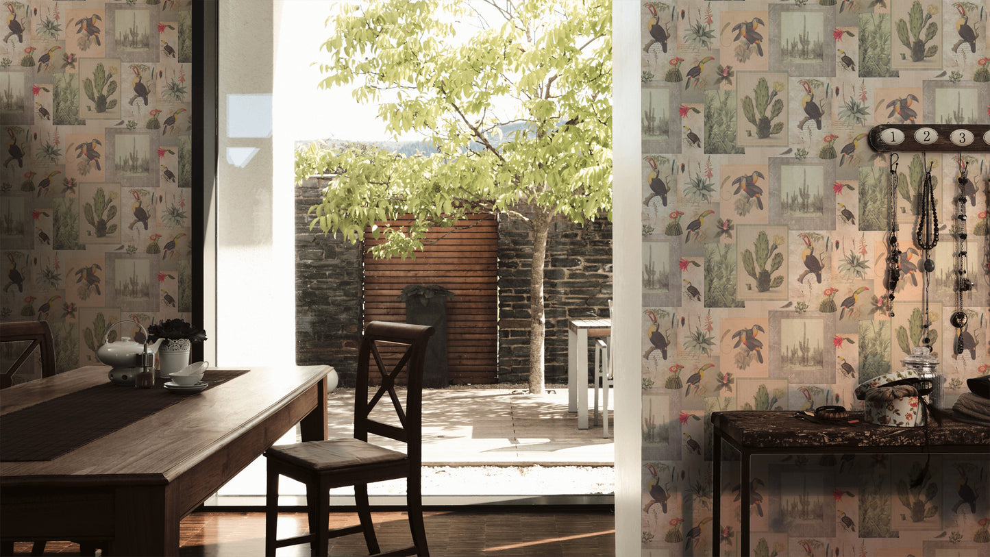 A.S. Création Ausgefallene Vliestapete Grün 364791 Wandtapete mit Tieren