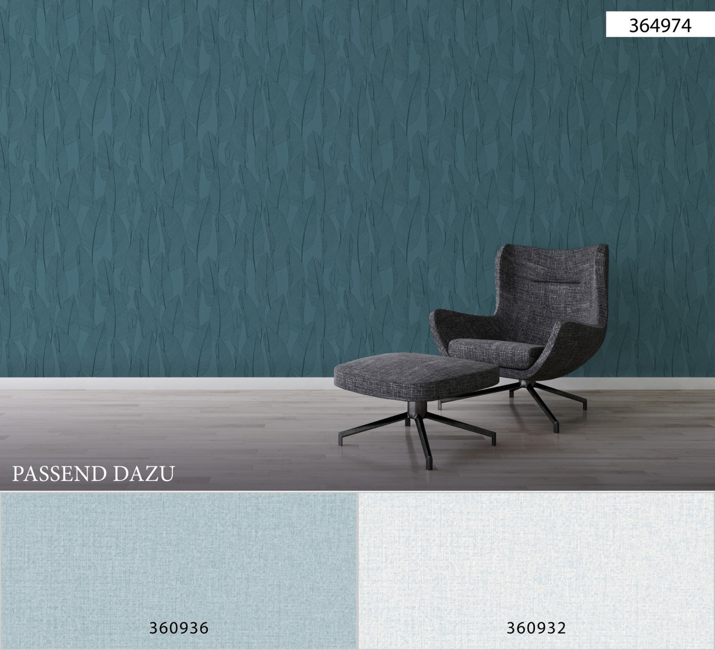 Blumentapete Blau Vliestapete 364974 Wandtapete A.S. Création Tapete