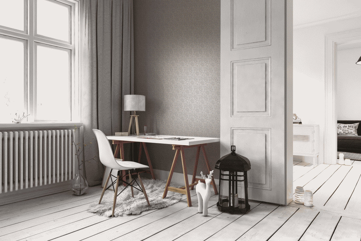 A.S. Création Unitapete Uni einfarbig Grau 366675 Tapete Di Seta Wandtapete