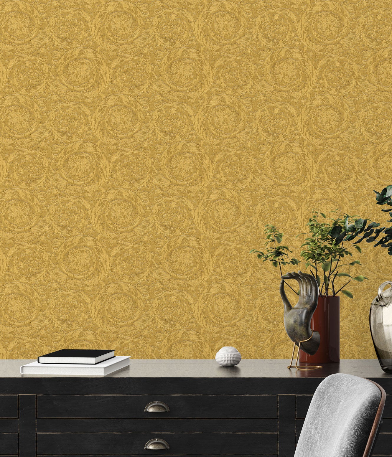 Versace Home Barocktapete Gold 366923 Luxus Vlies Designertapete Tapete Design