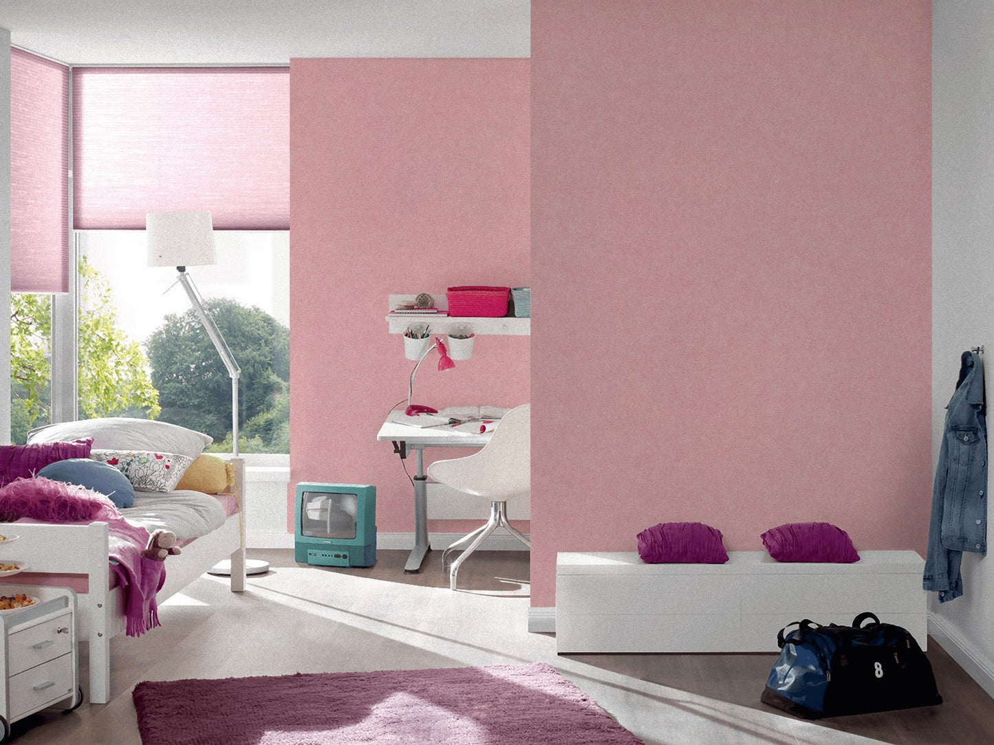 Unitapete Rosa Vliestapete 367208 Wandtapete einfarbig A.S. Création Tapete