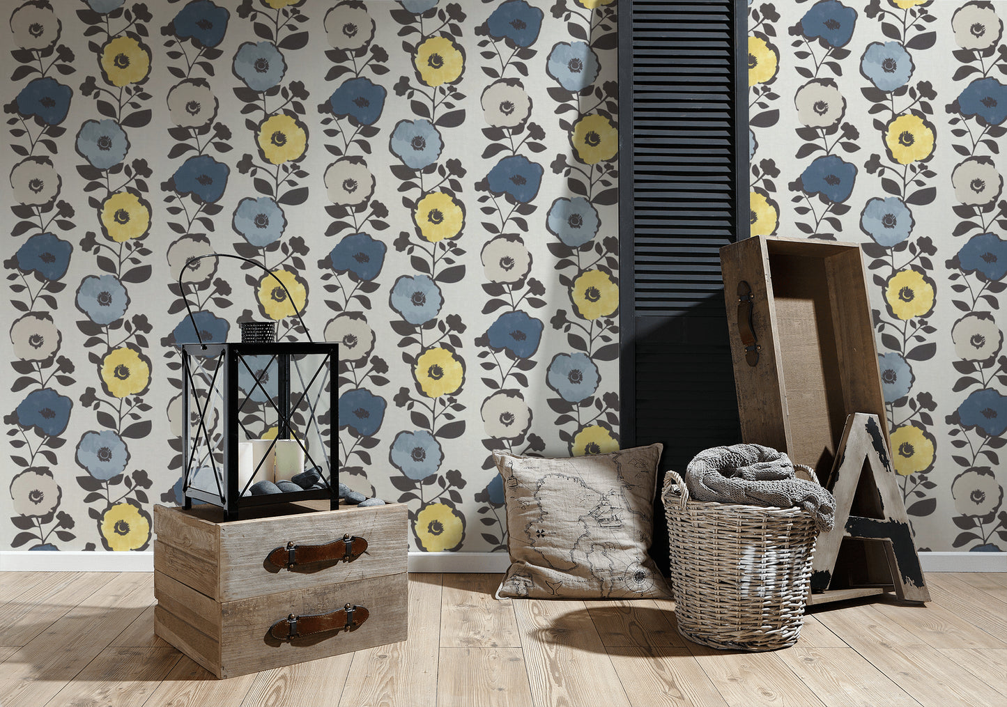 A.S. Création Blumentapete Blau Vliestapete 367241 Wandtapete