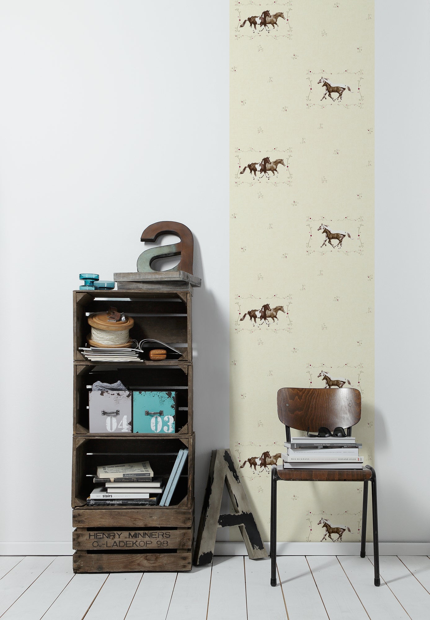 A.S. Création selbstklebende Papiertapete mit Tieren Beige 368331 Wandtapete