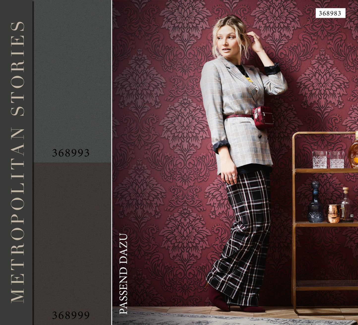 Barocktapete Rot Vliestapete 368983 Wandtapete A.S. Création Tapete