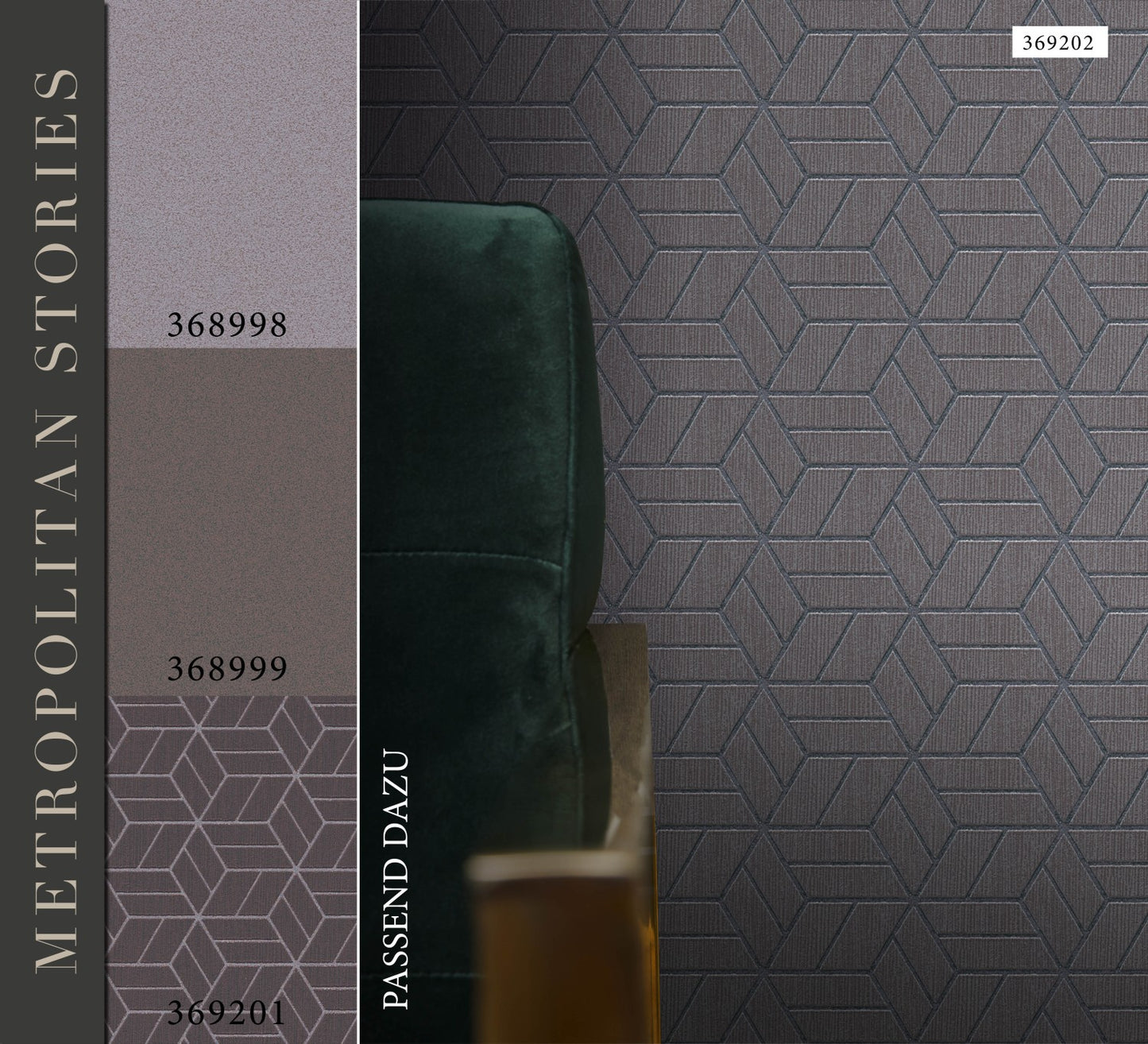 Unitapete Braun Vliestapete 368999 Wandtapete einfarbig A.S. Création Tapete