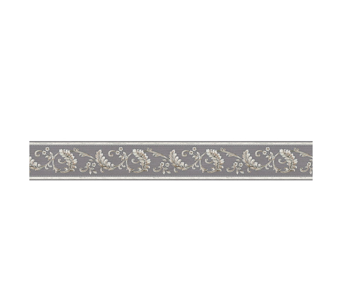 A.S. Création Barock Silber 369144 Borte Bordüre selbstklebend Tapete Vinyl