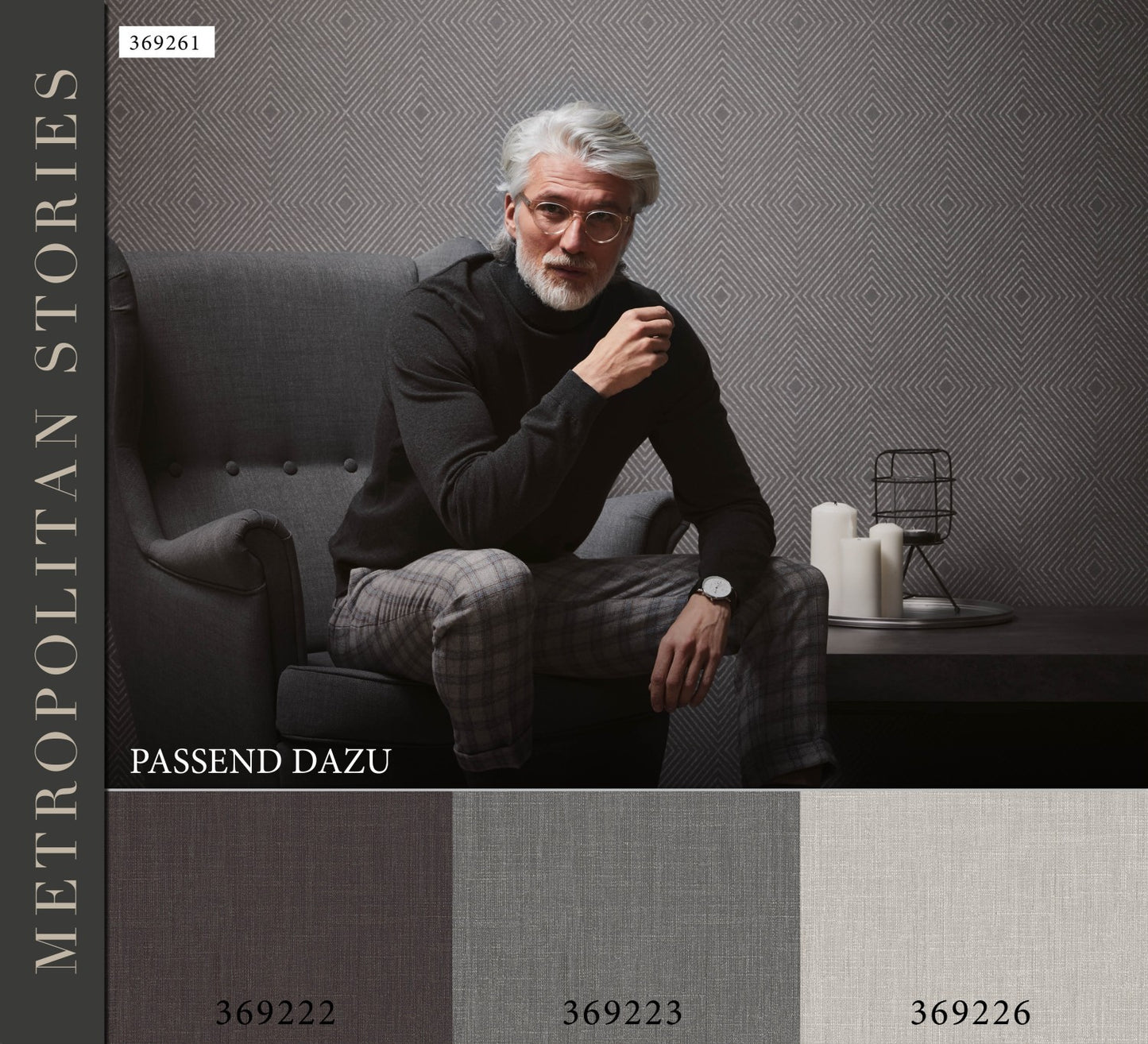 Unitapete Schwarz Vliestapete 369222 Wandtapete A.S. Création Tapete