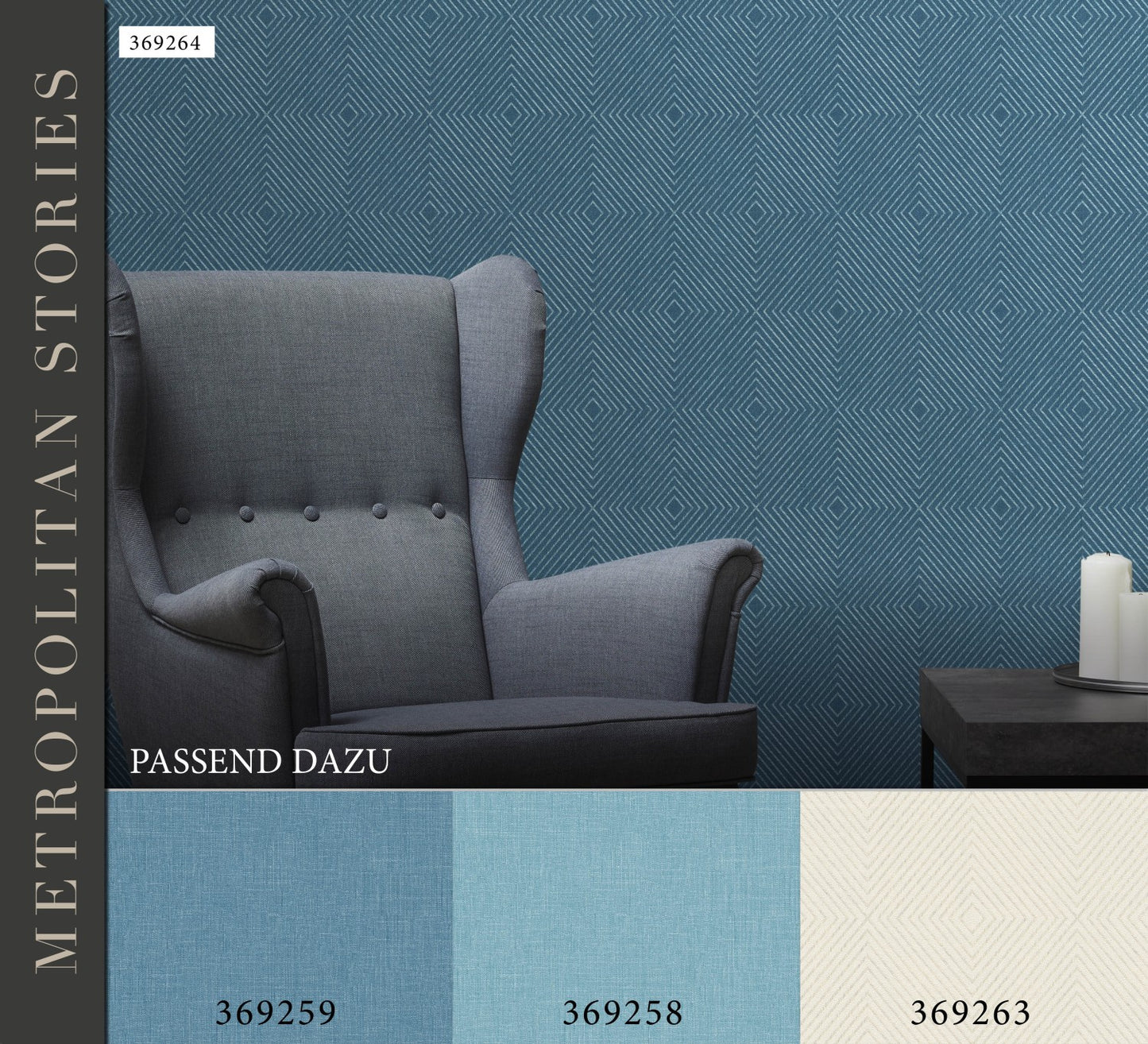 Geometrische Tapete Blau Vliestapete 369264 Wandtapete A.S. Création Tapete