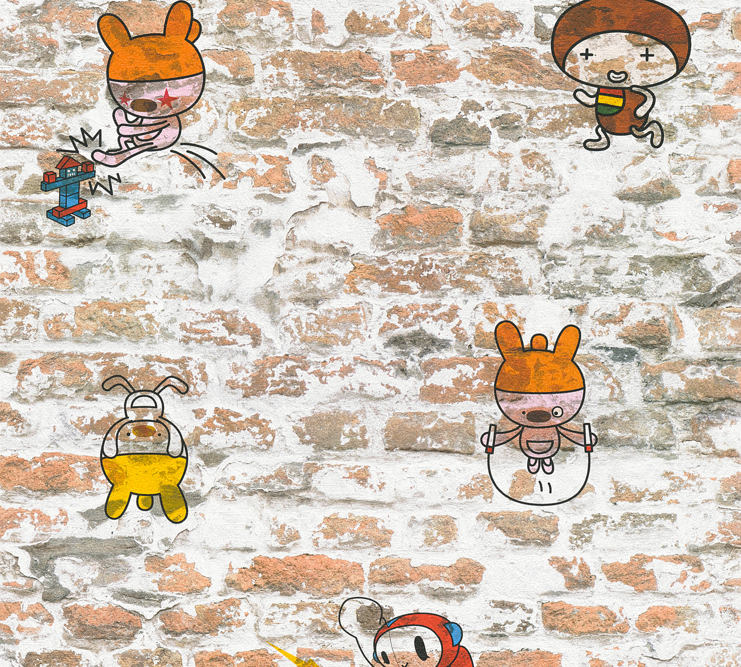 A.S. Création Steintapete Orange Papiertapete 369871 Kinderzimmertapete