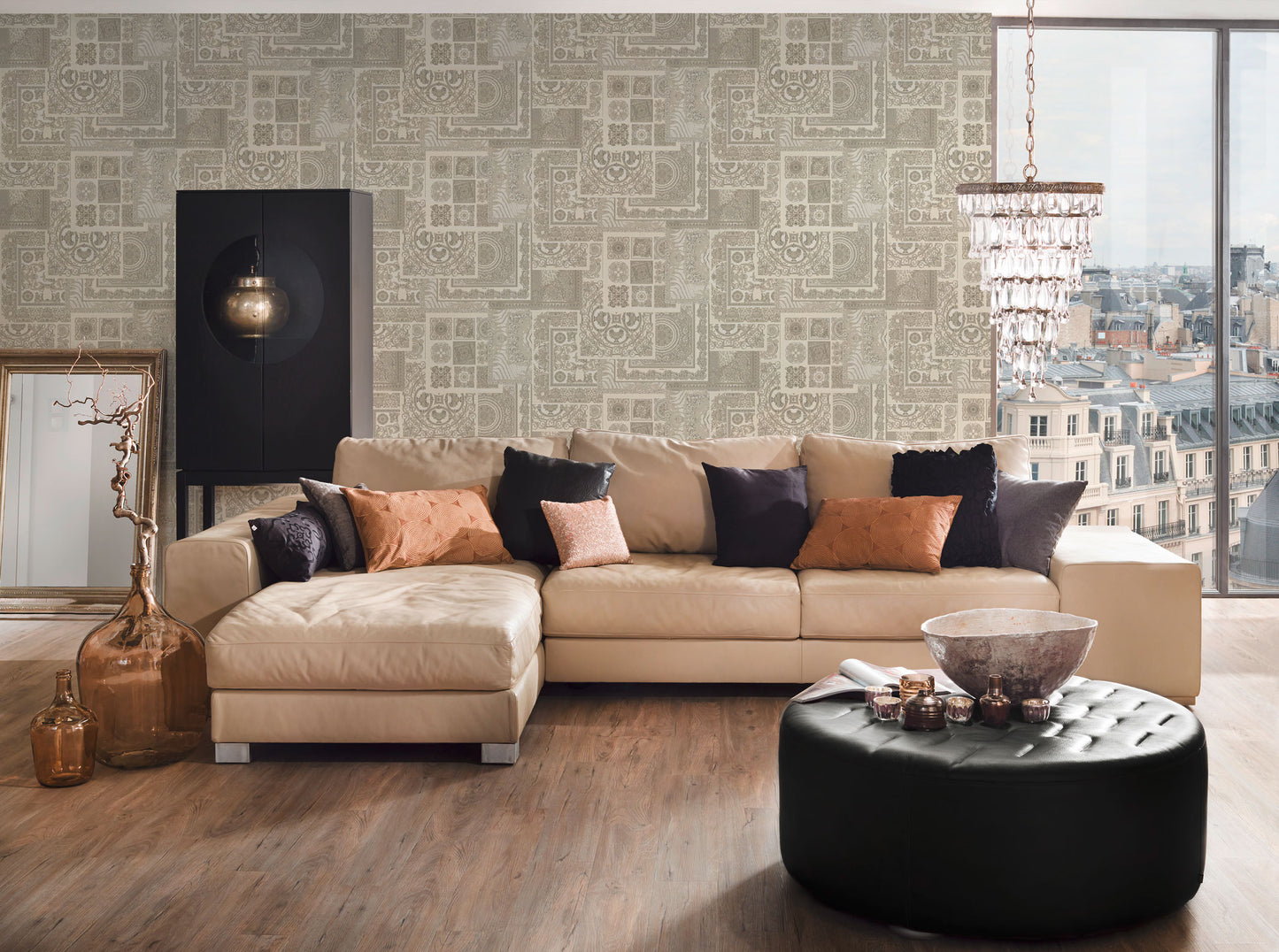 Versace Home Barocktapete Silber 370485 Luxus Vlies Designertapete Tapete Design