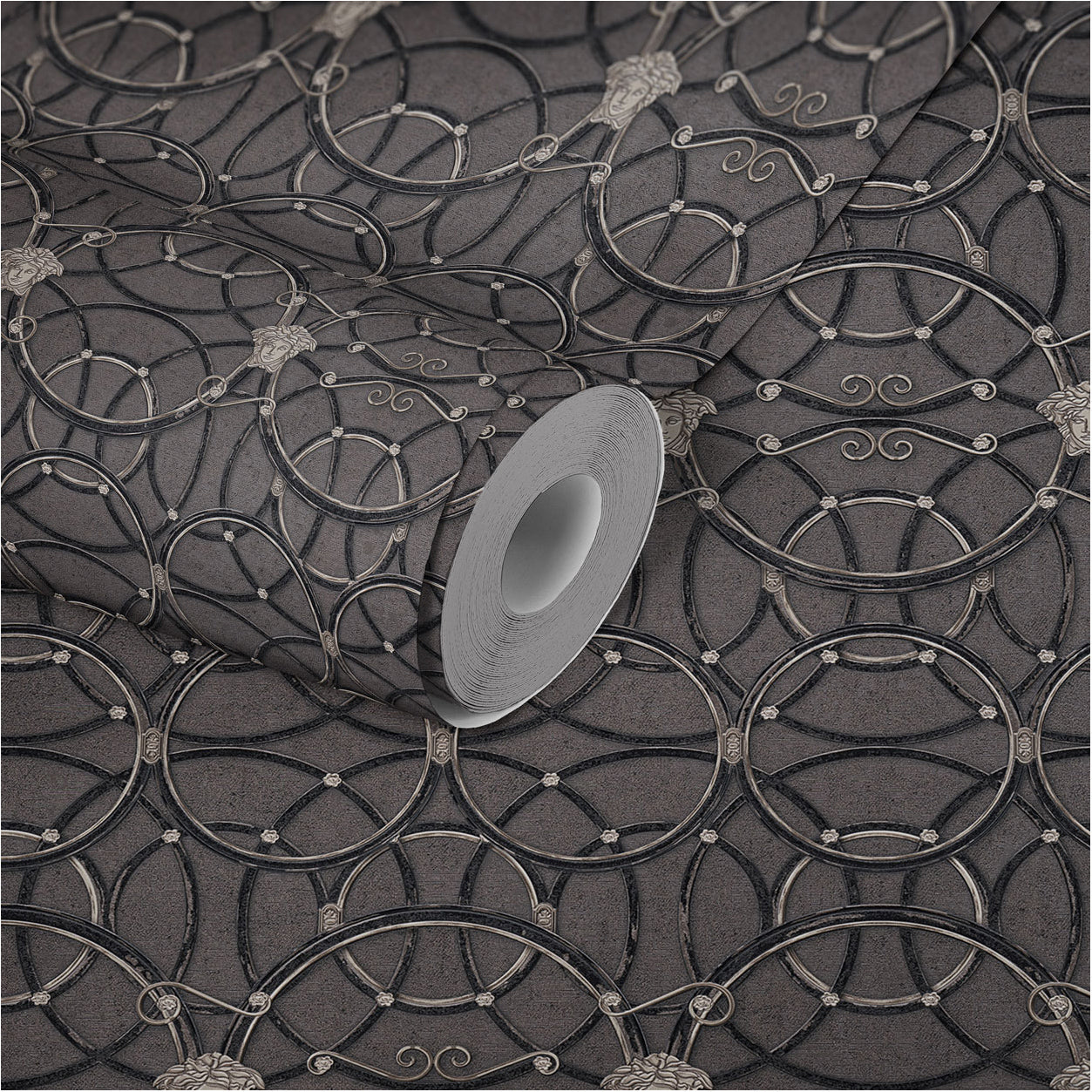 Versace Home Barocktapete Silber 370494 Luxus Vlies Designertapete Tapete Design