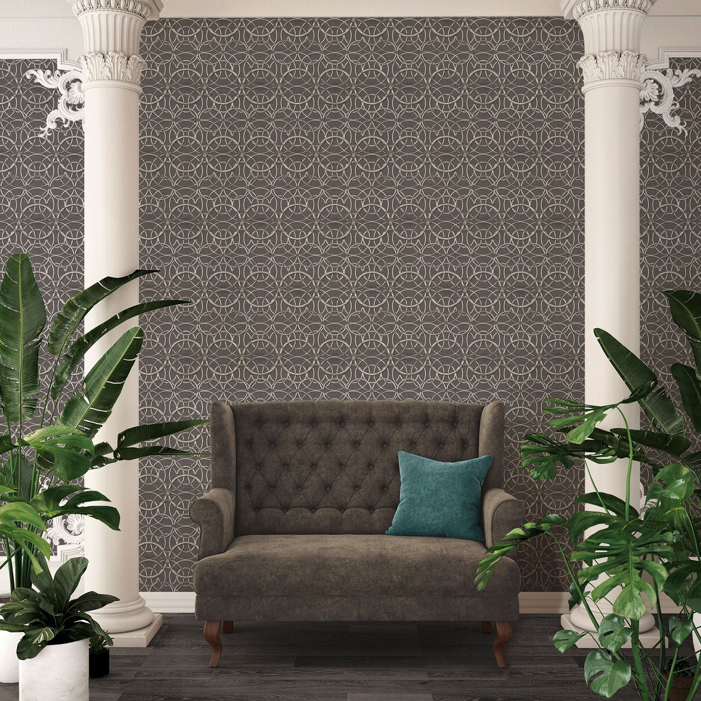 Versace Home Barocktapete Silber 370495 Luxus Vlies Designertapete Tapete Design