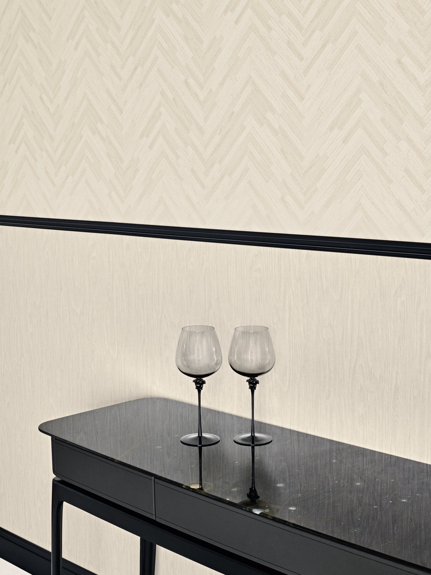 Versace Home Tapete Holzoptik Grau 370511 Luxus Vlies Designertapete Design
