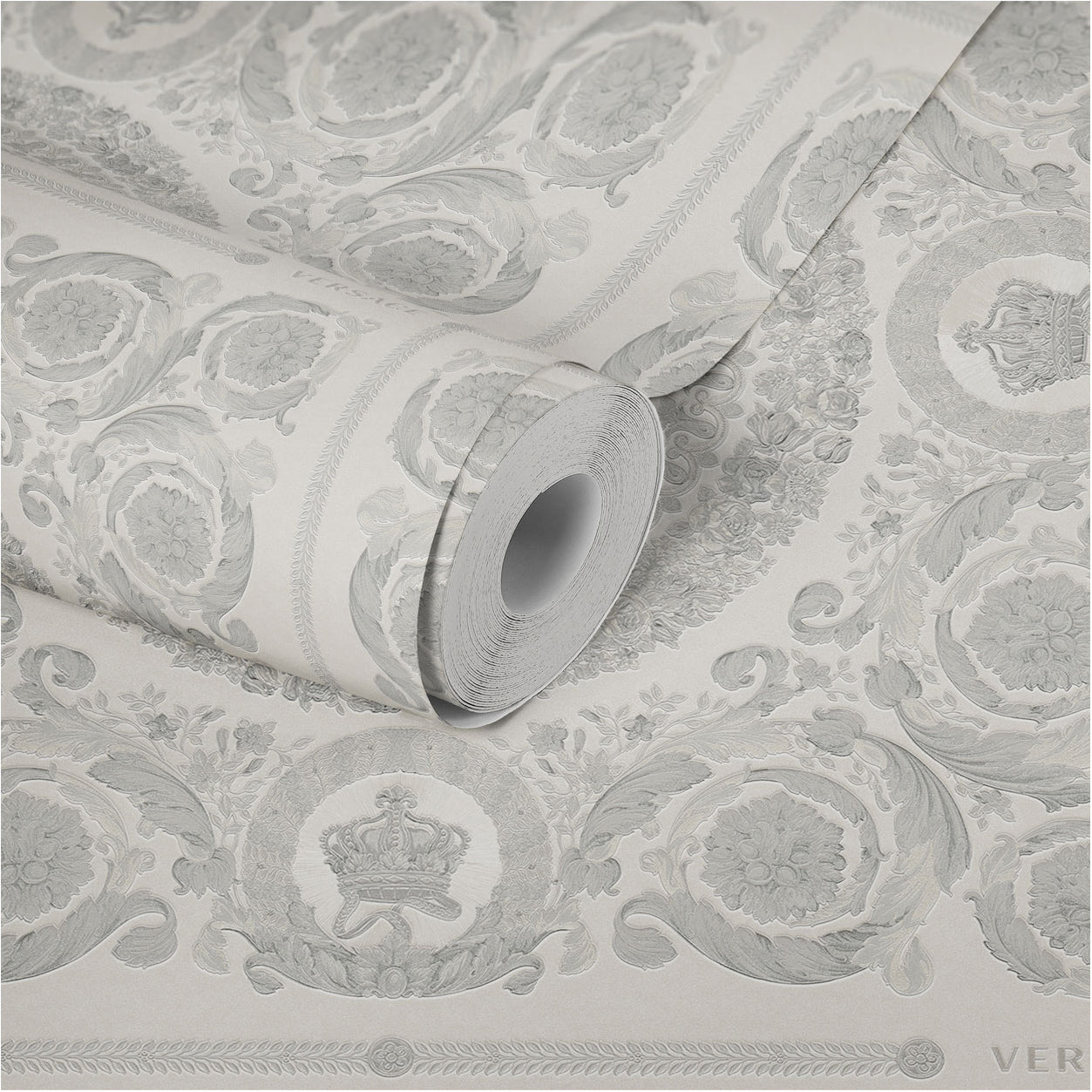 Versace Home Barocktapete Silber 370555 Luxus Vlies Designertapete Tapete Design